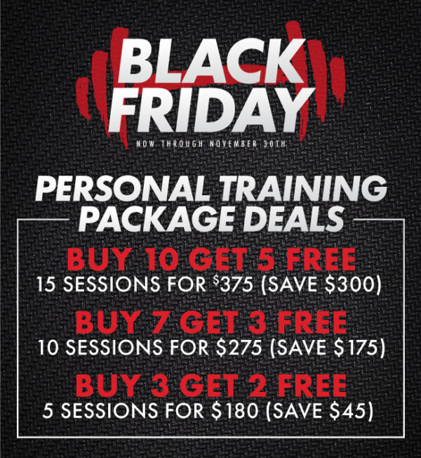 Black Friday Personal Training Special