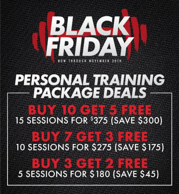Black Friday Personal Training Sale